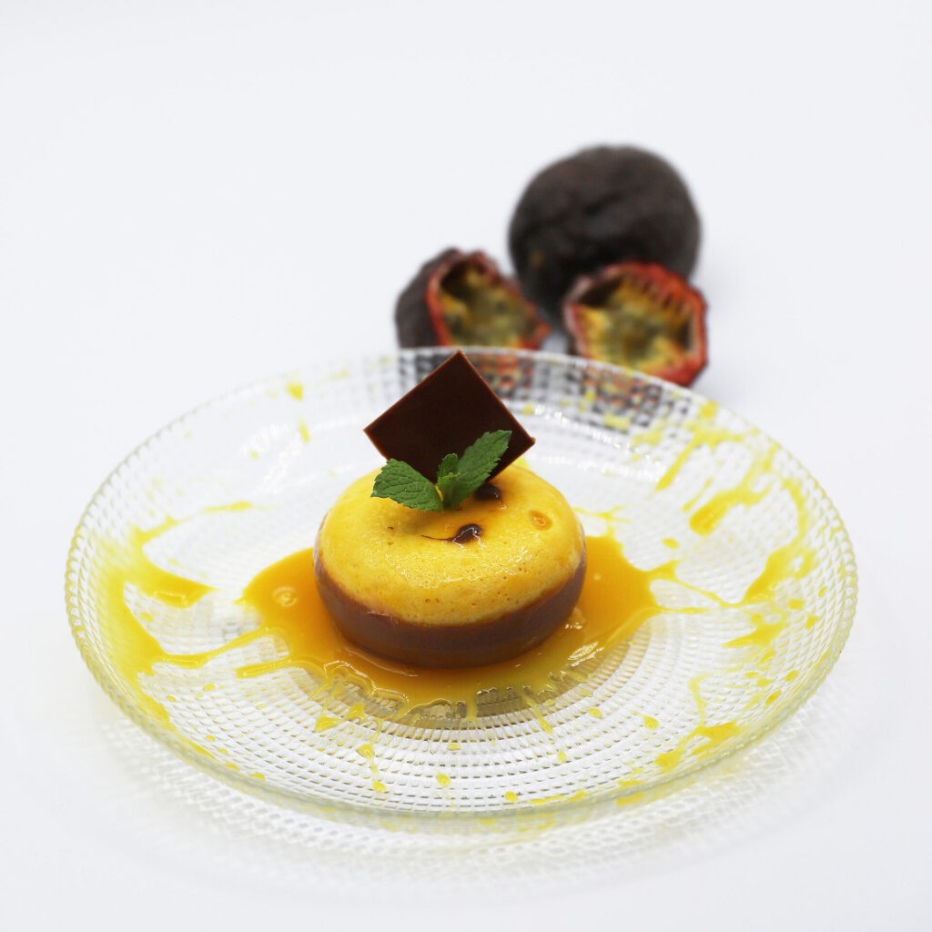 DESSERT fruits passion assiette transparente
