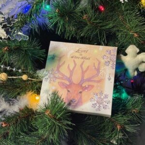 tablette en chocolat dans un sapin de noël