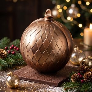 Boule de Noël en chocolat noir 69 %