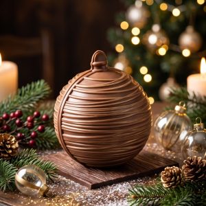 Boule de Noël en chocolat au lait